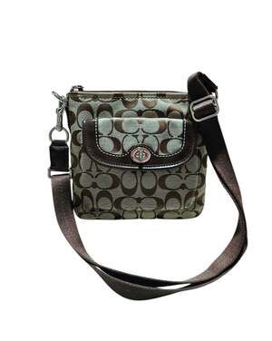Coach Signature C Jacquard PARK Swingpack Crossbody  F49148 Khaki Mahogany